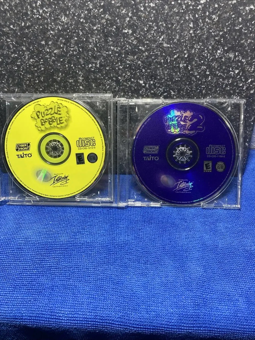 Puzzle Bobble 1 & 2 (PC 1999 CD-ROM Set) Tile-Matching Arcade Classic Windows 98